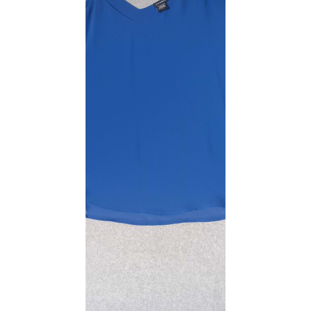 Torrid Sophie Georgette Swing Cami 1 Cobalt Blue Layering Boho Festival Flowy - Picture 8 of 12